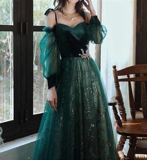 dark green dresses for wedding|More.